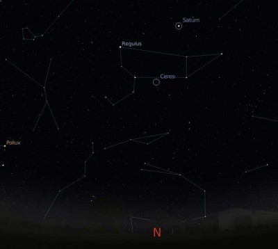 ¡Miren al norte a ver si encuentran a Saturno!